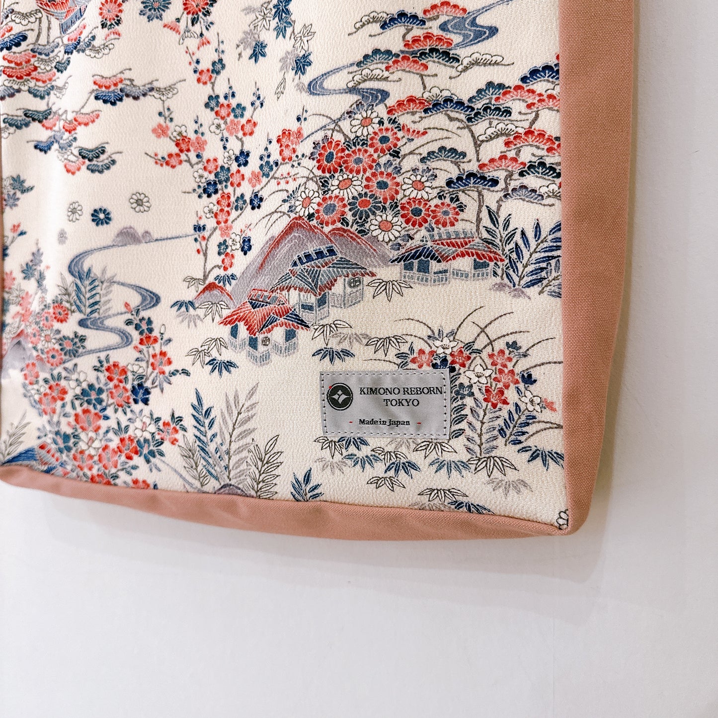 Kimono Tote with depth Pink 12