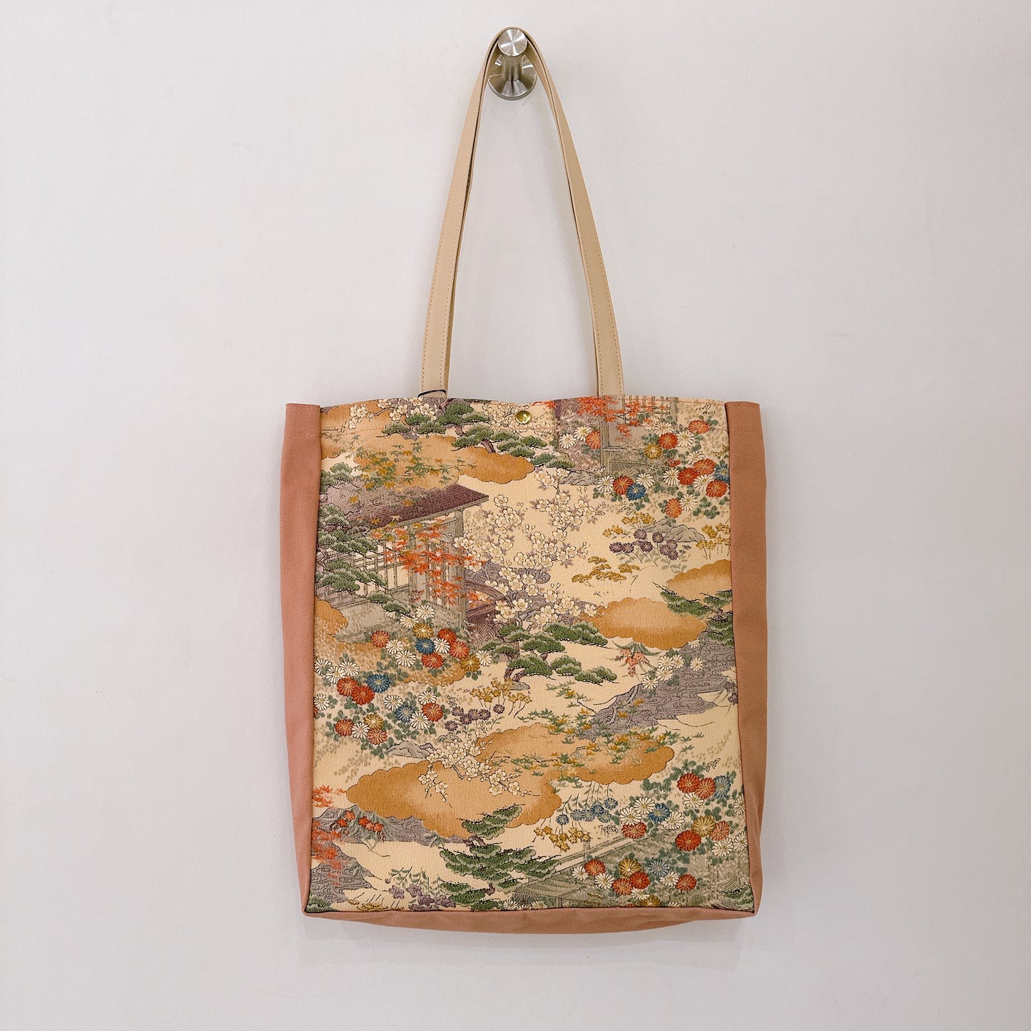 Kimono Tote with depth Pink 13