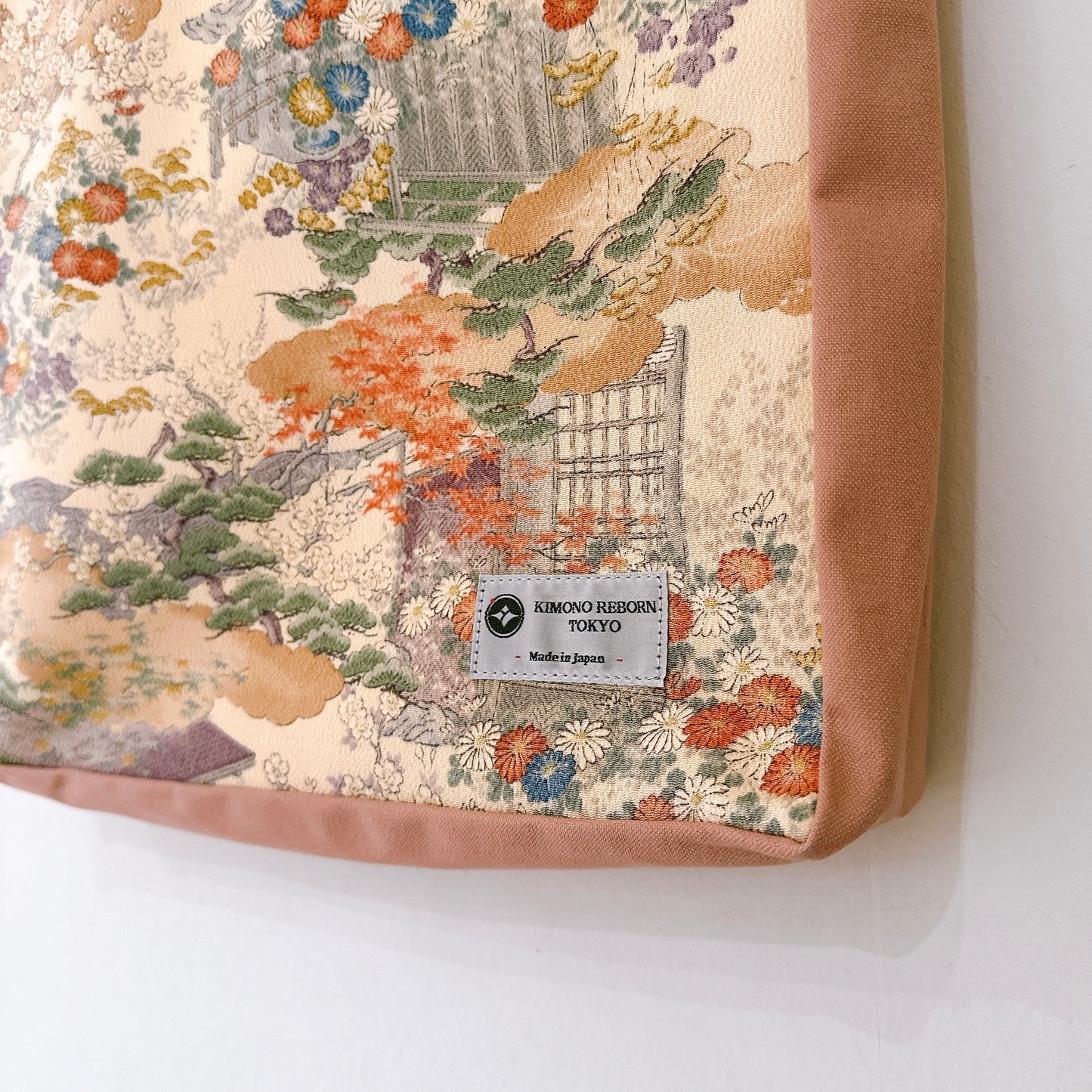 Kimono Tote with depth Pink 13