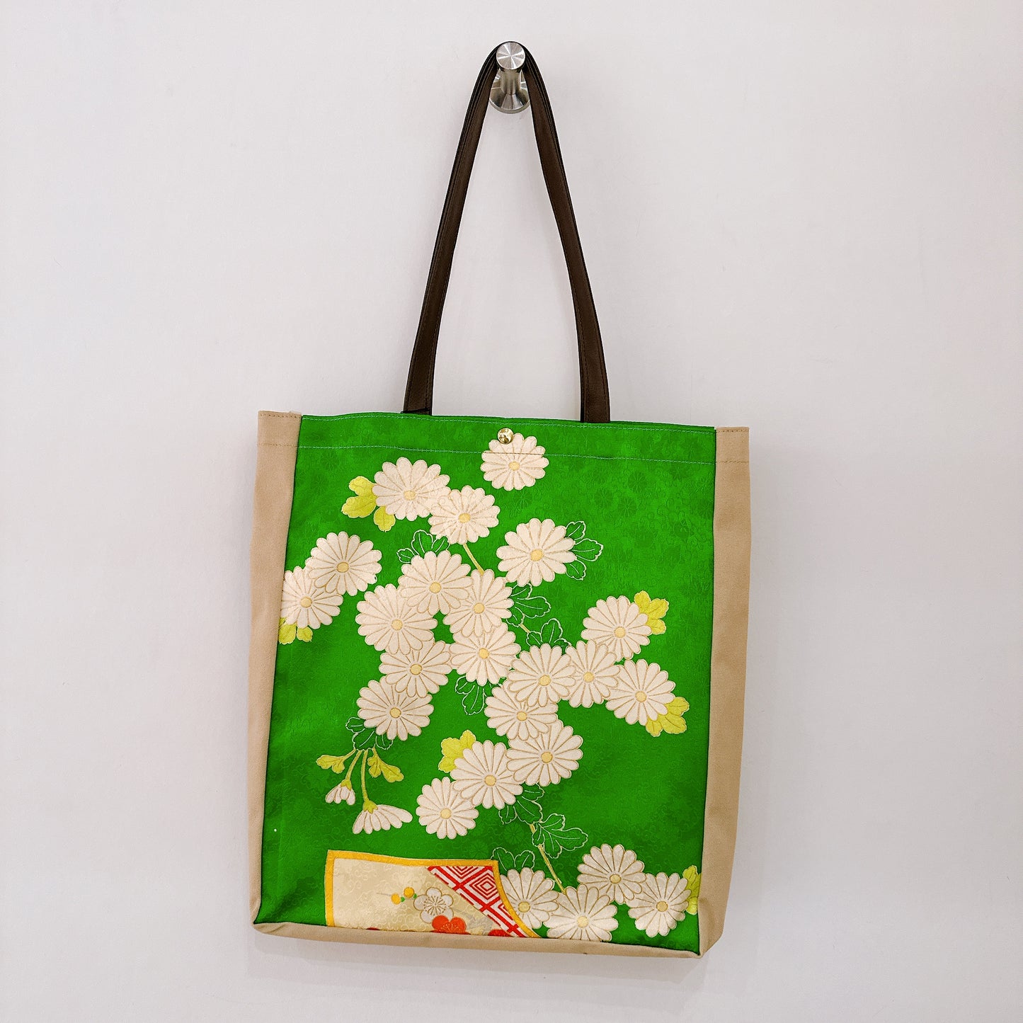 Kimono Tote with depth Beige 12