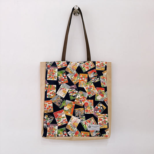 Kimono Tote with depth Beige 14