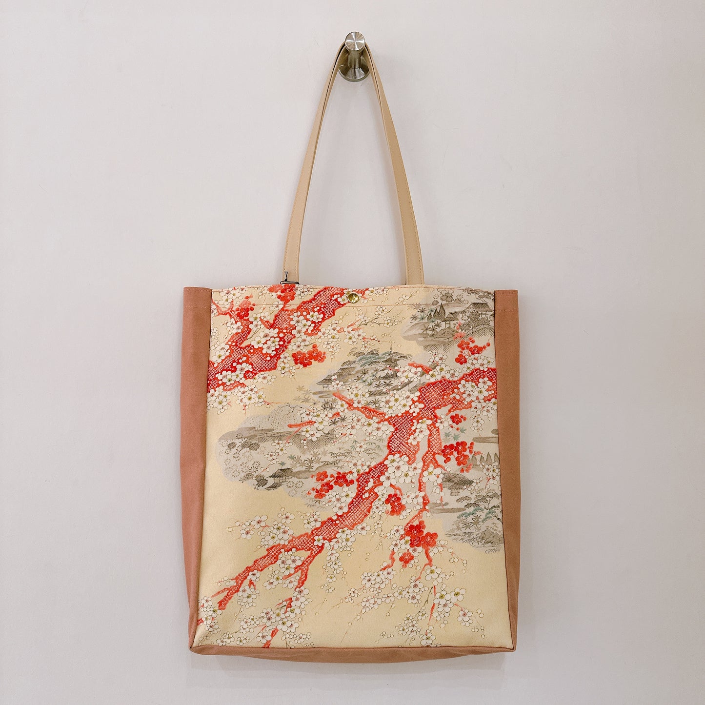 Kimono Tote with depth Pink 16