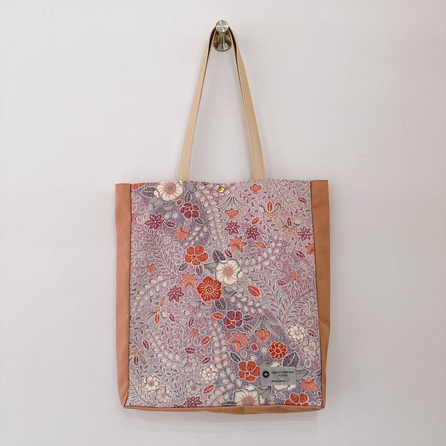 Kimono Tote with depth Pink 17