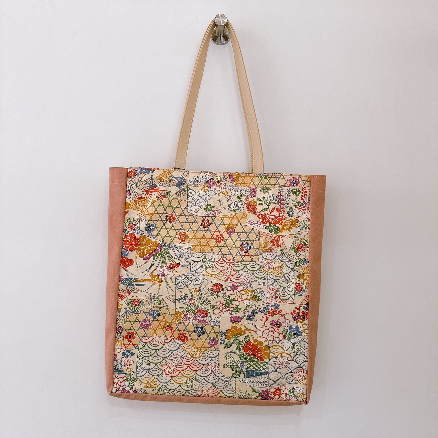 Kimono Tote with depth Pink 18