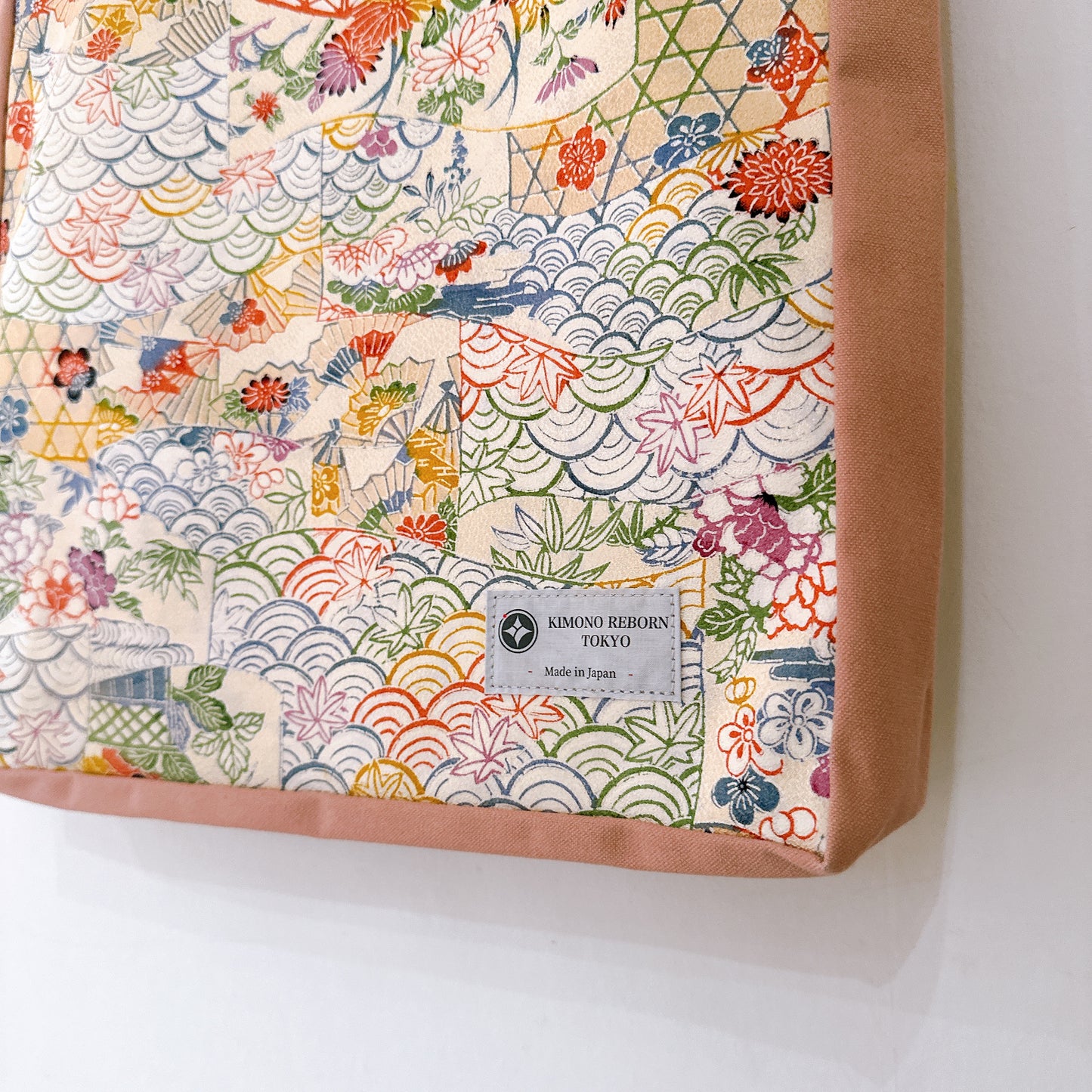 Kimono Tote with depth Pink 18