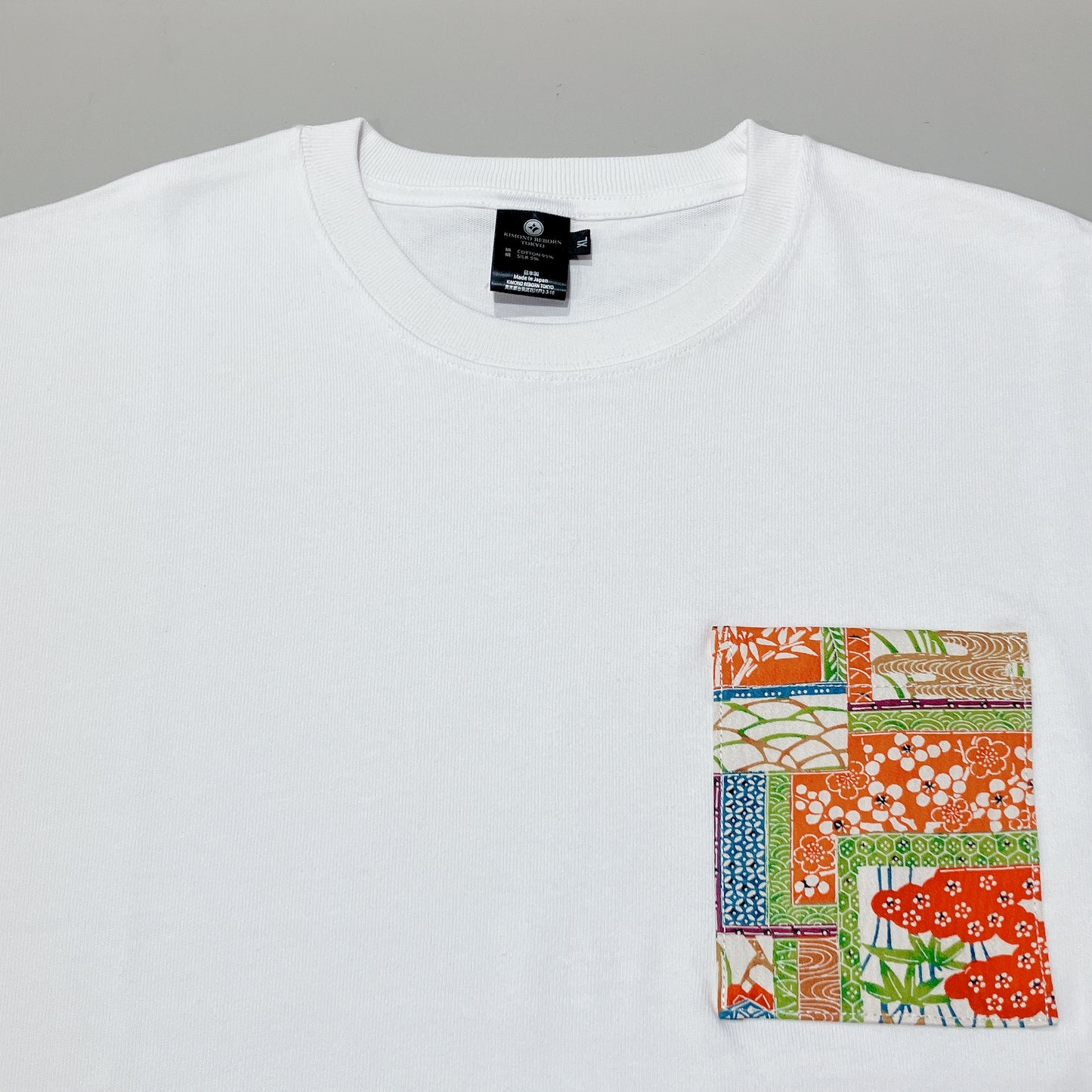 【Size:XL】Kimono T-shirt,White 11