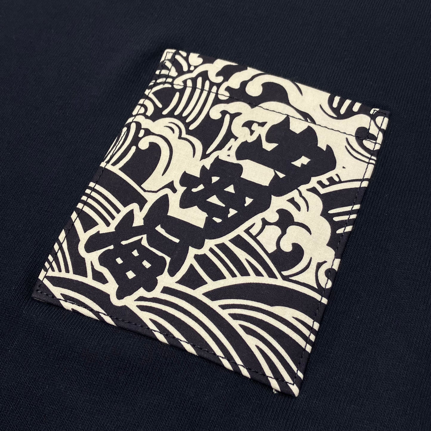 【Size:M】Kimono T-shirt, Navy 19