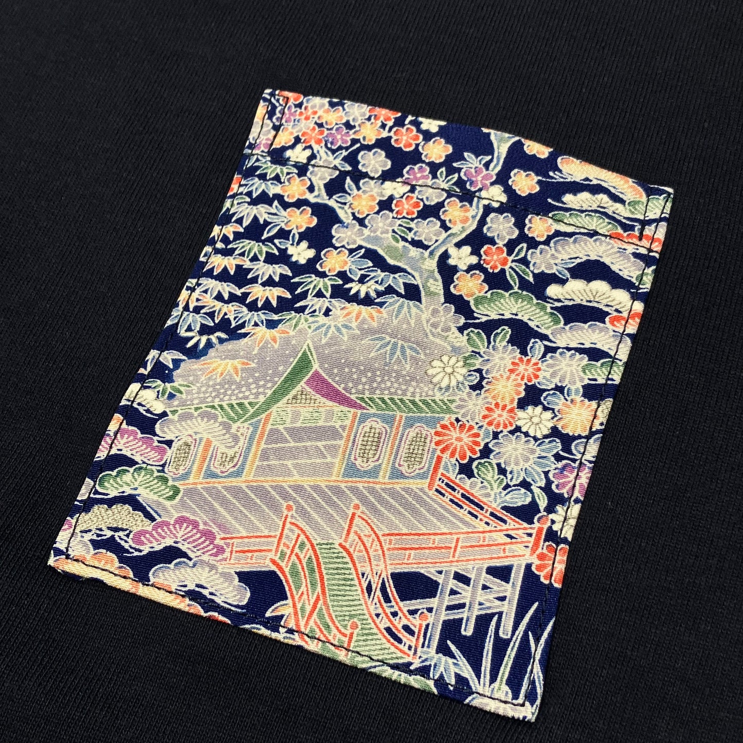 【Size:XXL】Kimono T-shirt, Navy 22