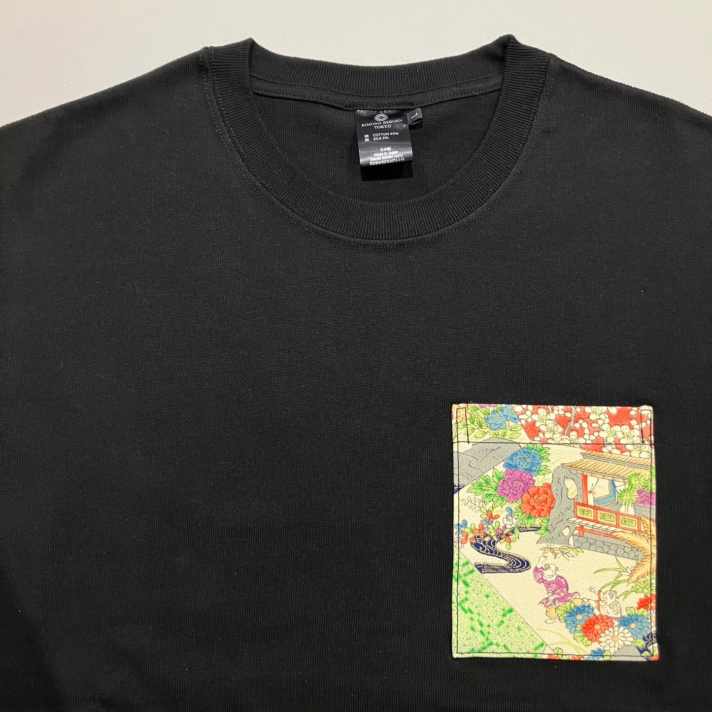 【Size:L】Kimono T-shirt, Black 18