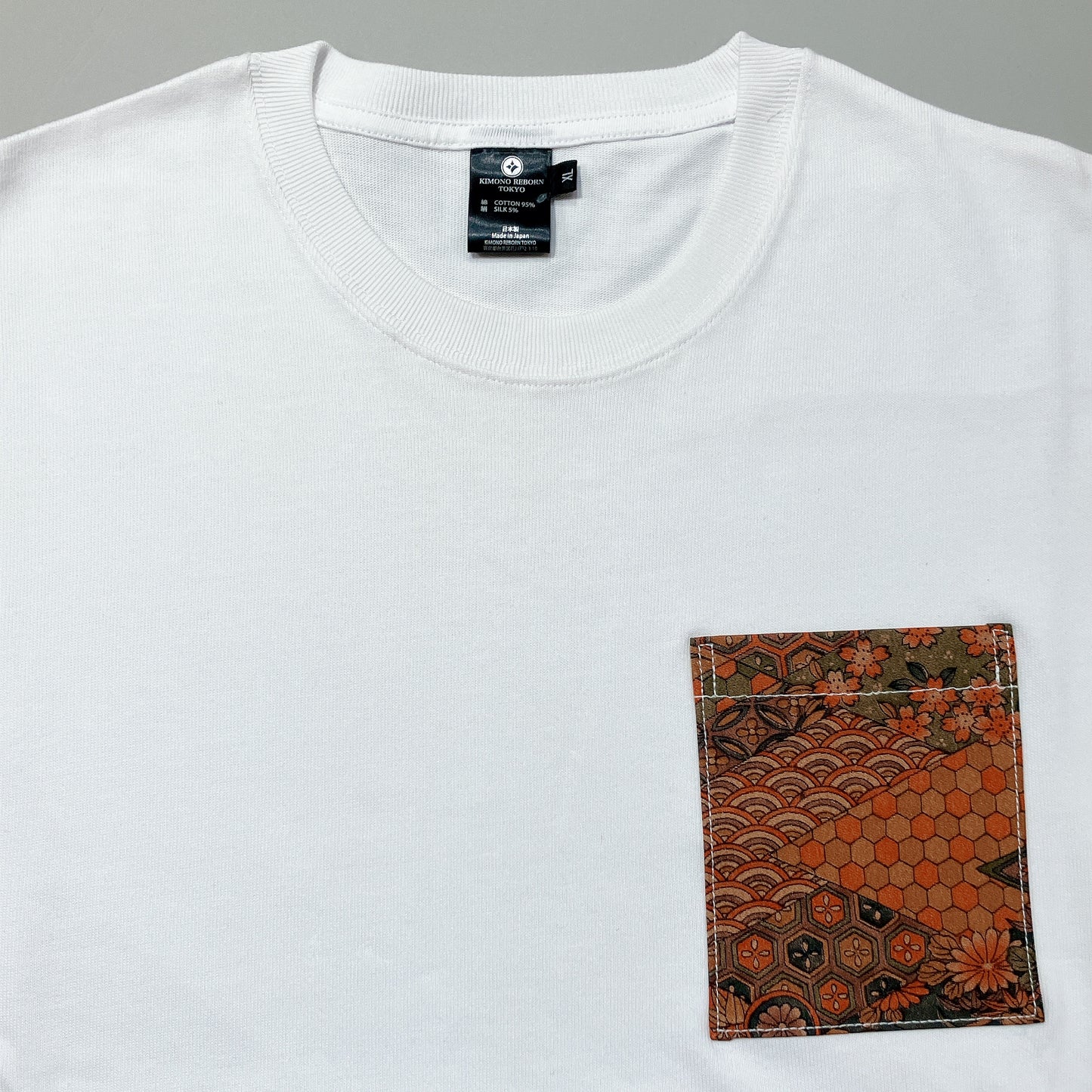 【Size:XL】着物Tシャツ White 09