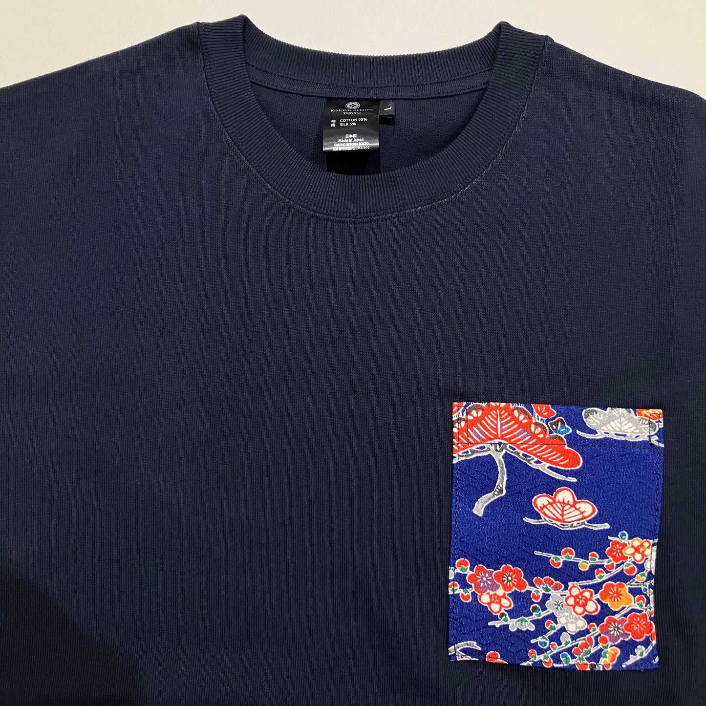 【Size:L】Kimono T-shirt, Navy 21