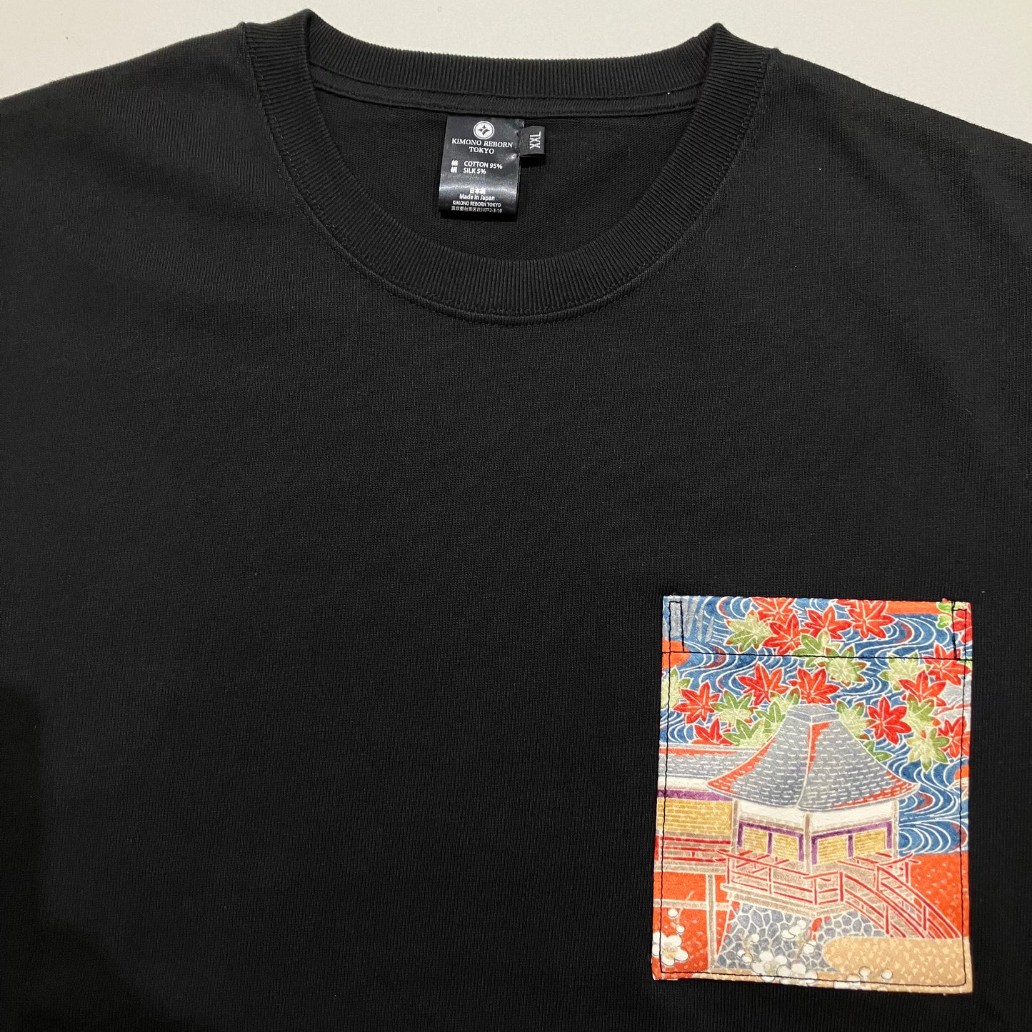 【Size:XXL】Kimono T-shirt, Black 18