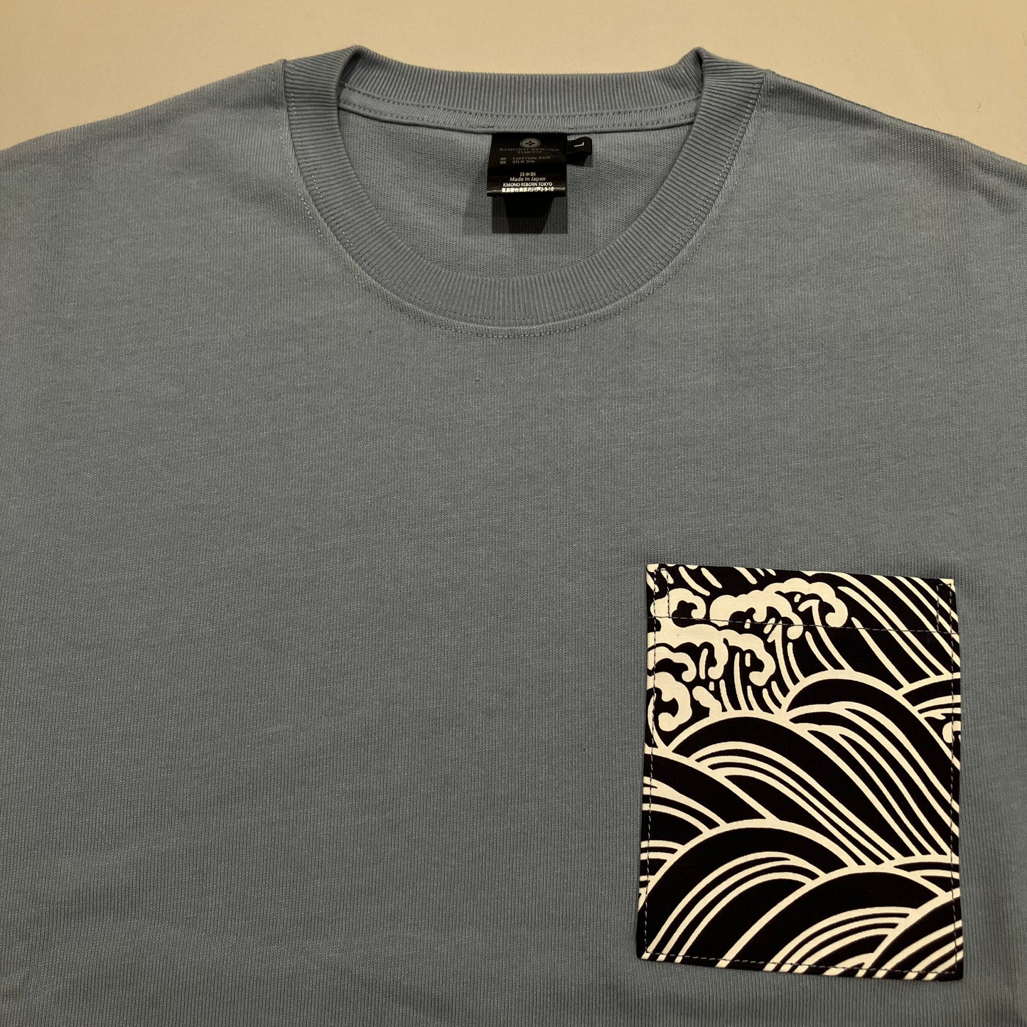 【Size:L】着物Tシャツ Sky Blue 30