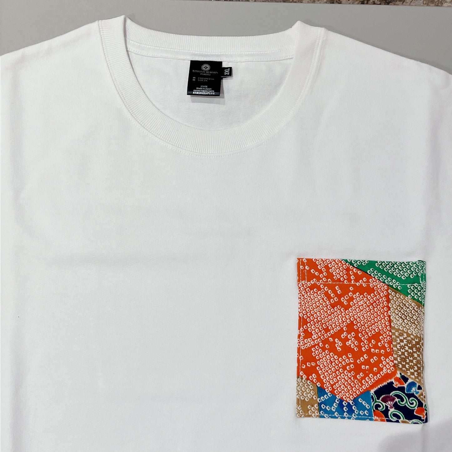 【Size:3XL】Kimono T-shirt, White 13