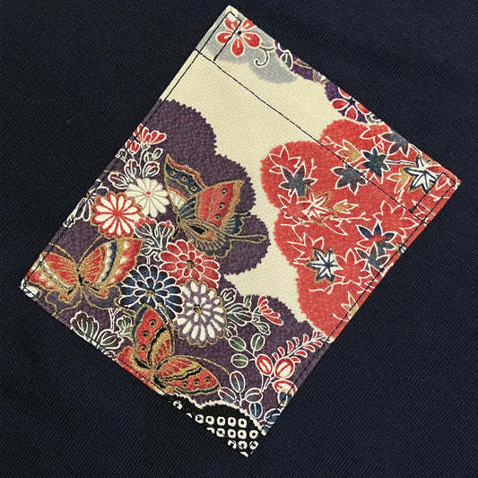 【Size:XL】Kimono T-shirt, Navy 48