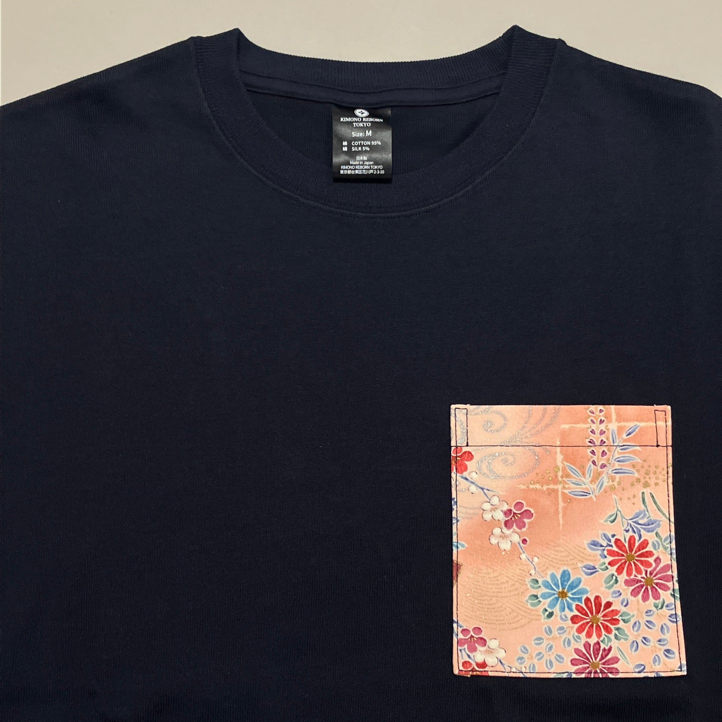【Size:M】Kimono T-shirt, Navy 35