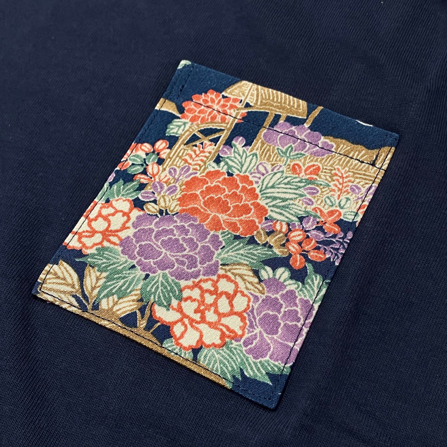 【Size:S】Kimono T-shirt, Navy 20