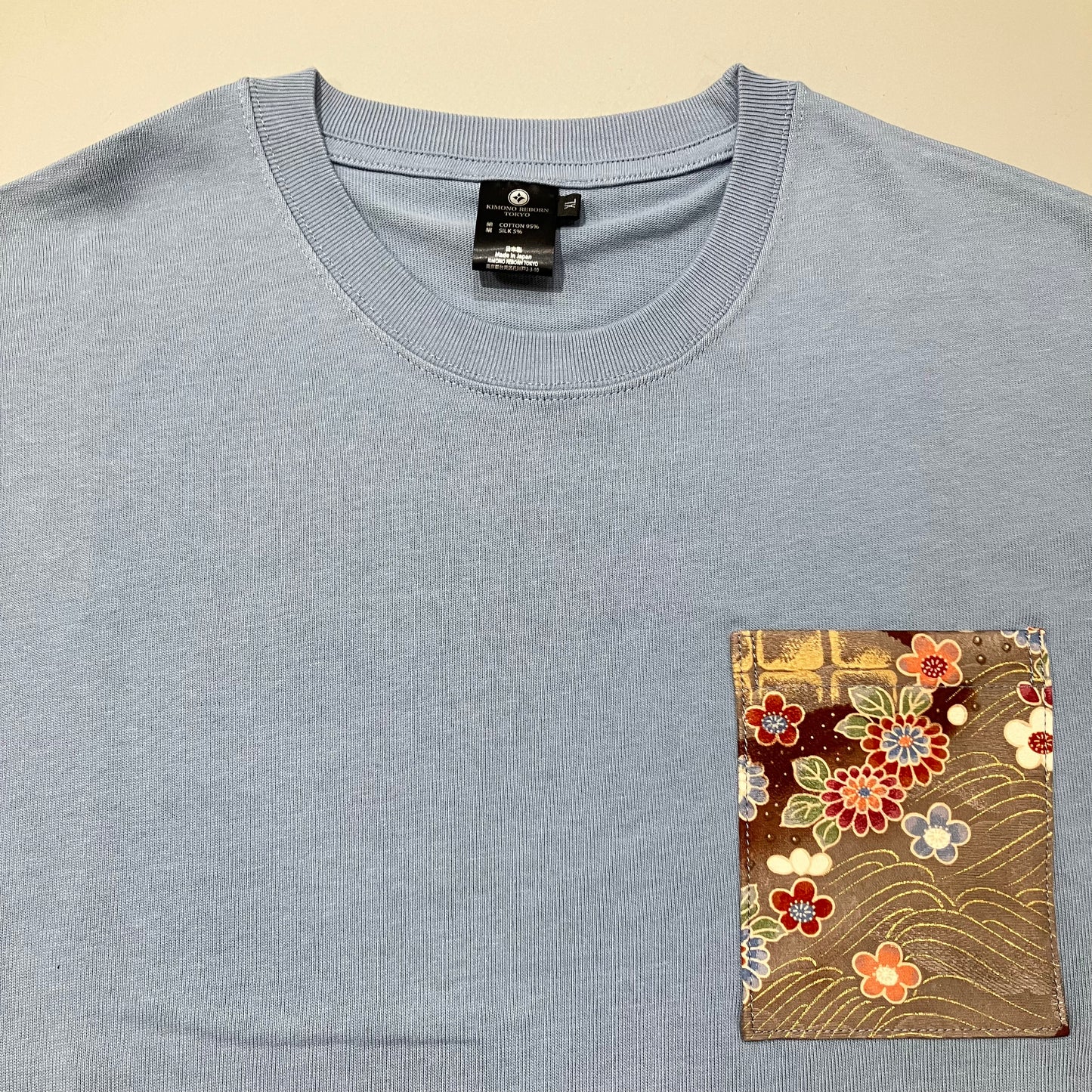 【Size:XL】Kimono T-shirt, Sky Blue 31