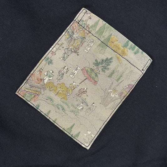 【Size:XXL】Kimono T-shirt, Navy 31