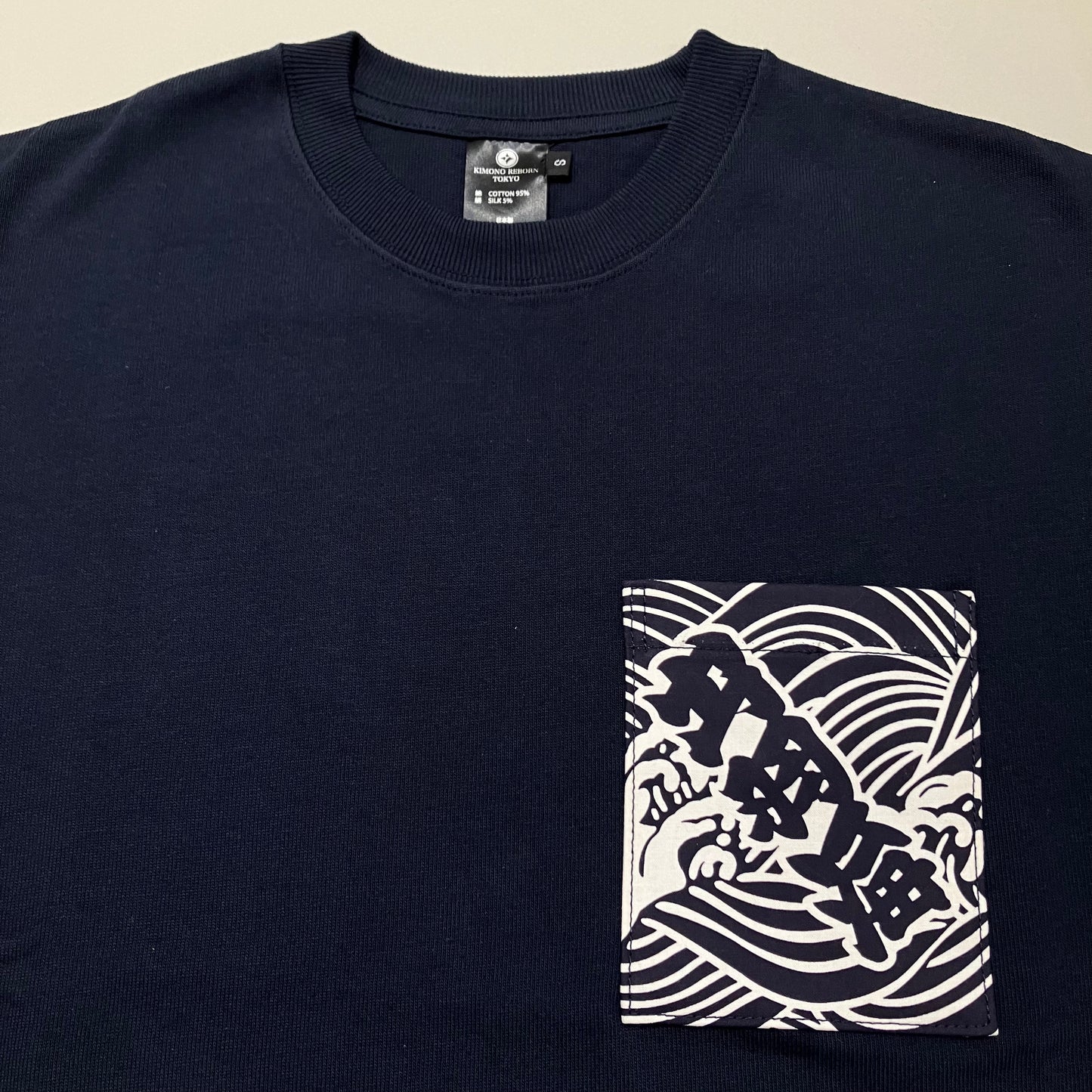 【Size:S】Kimono T-shirt, Navy 21