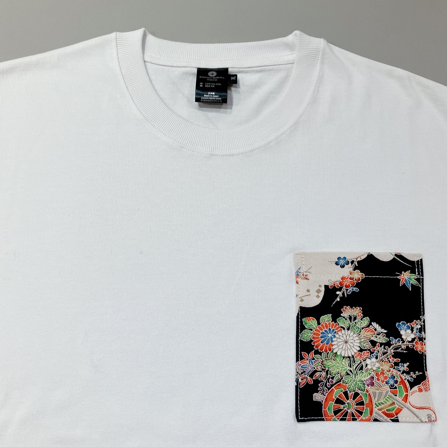 【Size:XL】Kimono T-shirt,White 13