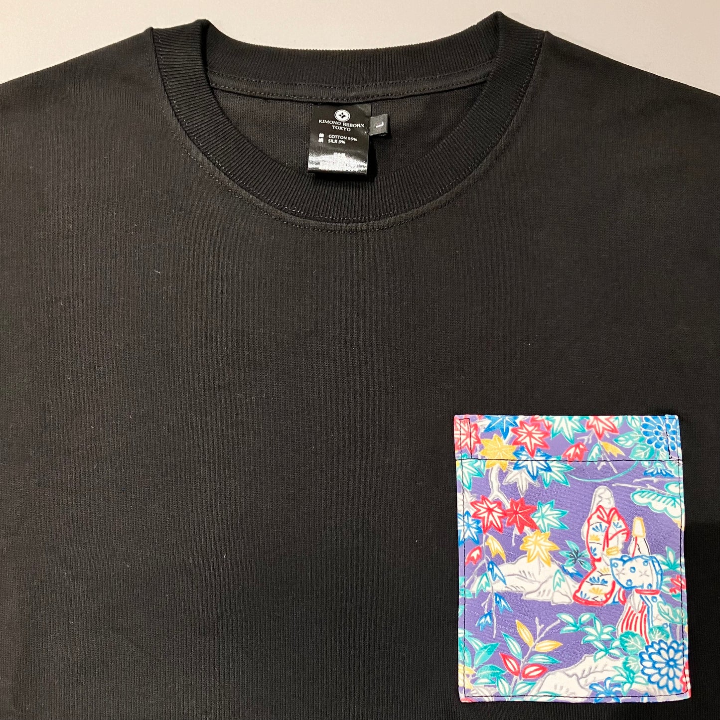 【Size:L】Kimono T-shirt, Black 20