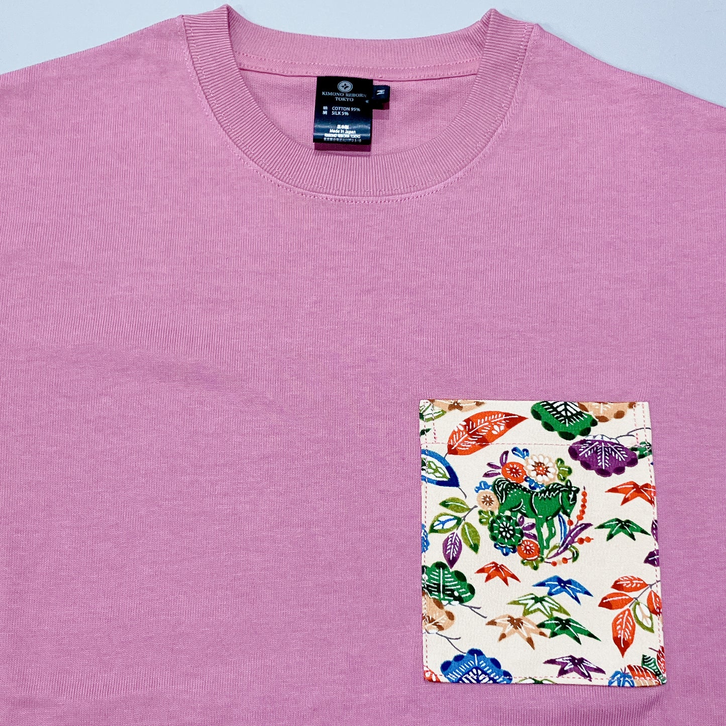 【Size:M】Kimono T-shirt,Pink 06