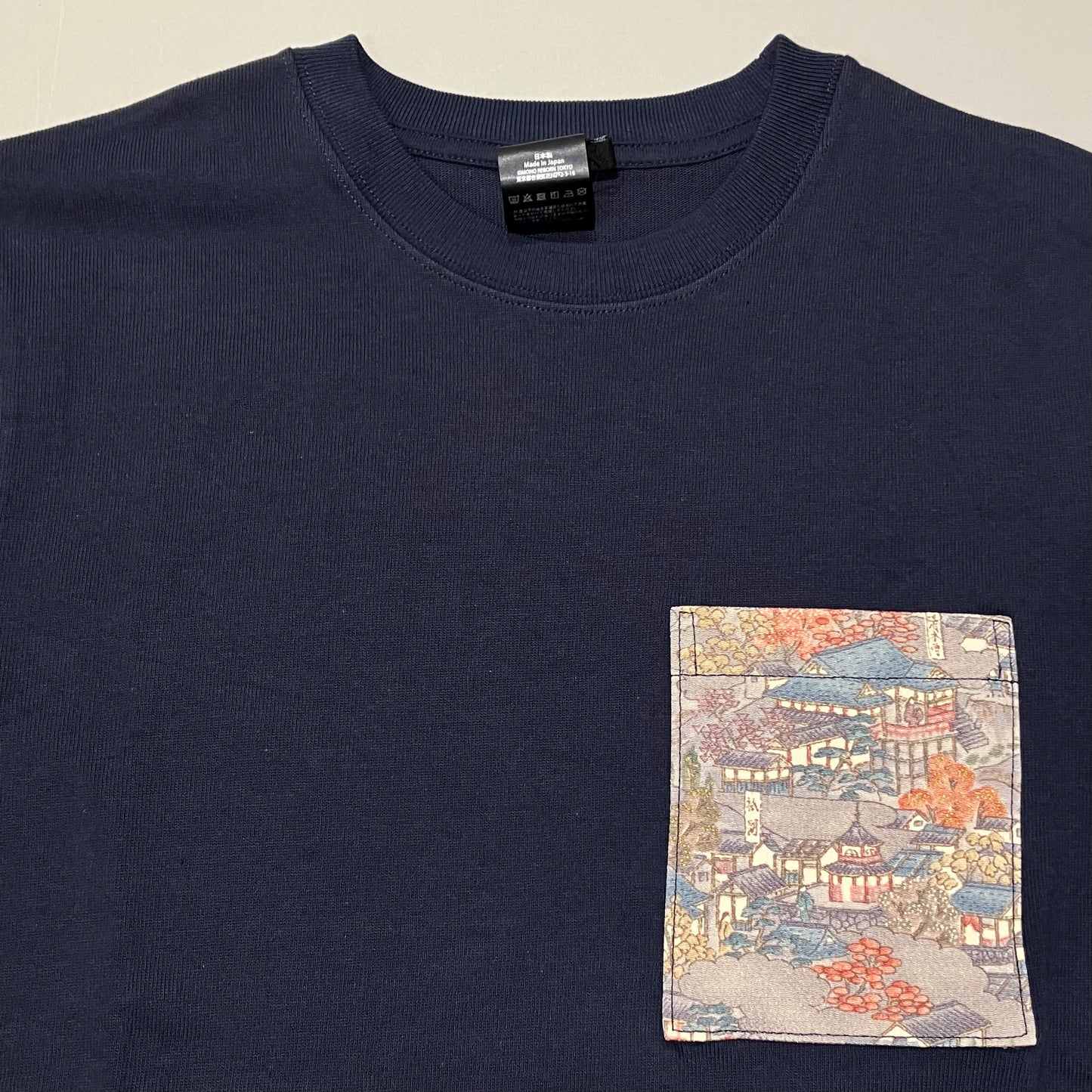 【Size:S】Kimono T-shirt, Navy 23