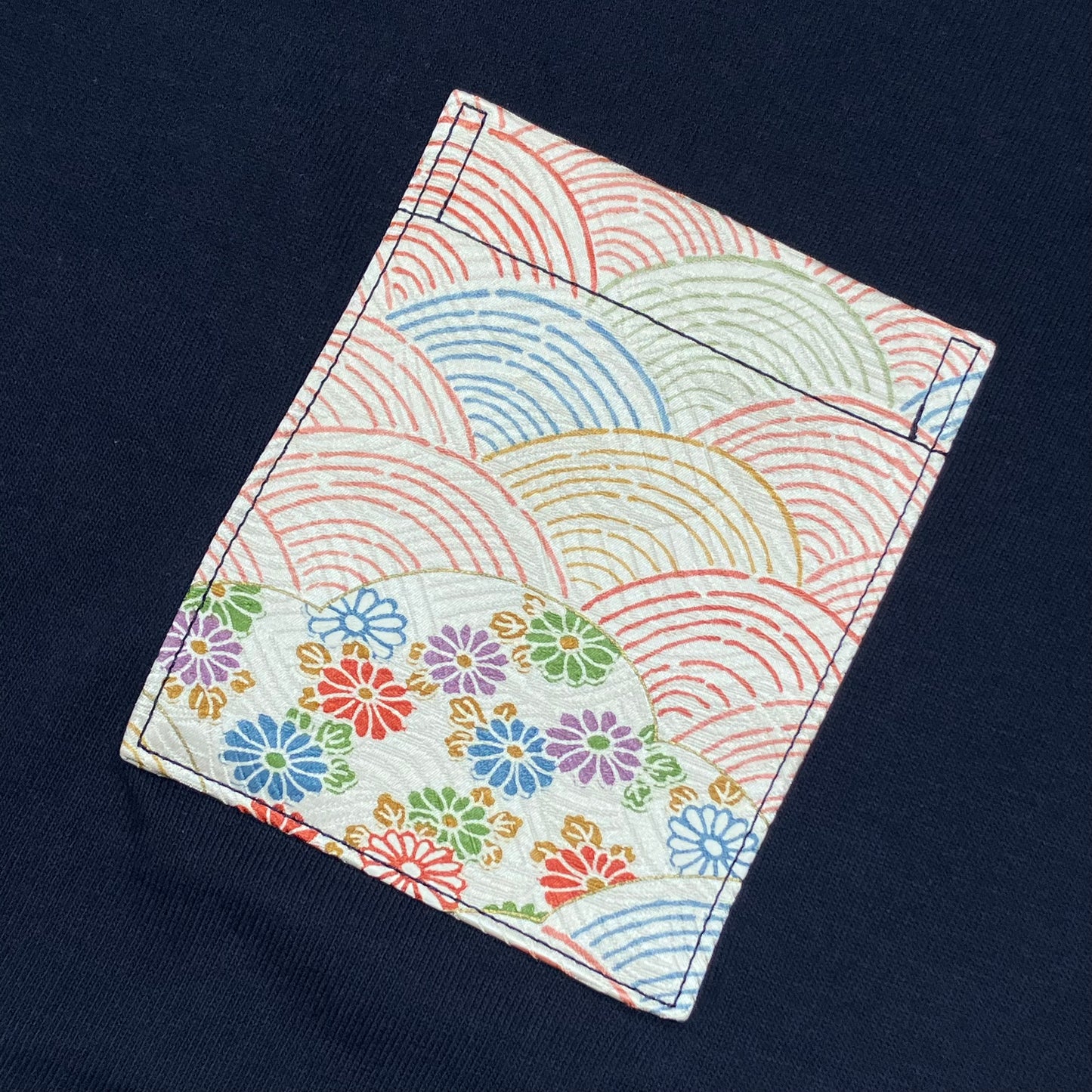 【Size:L】着物Tシャツ Navy 23