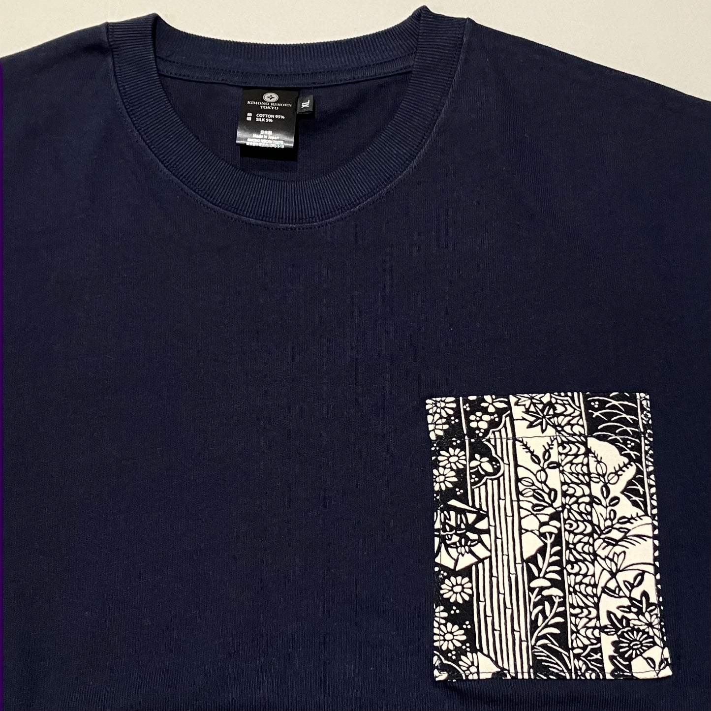 【Size:L】着物Tシャツ Navy 23