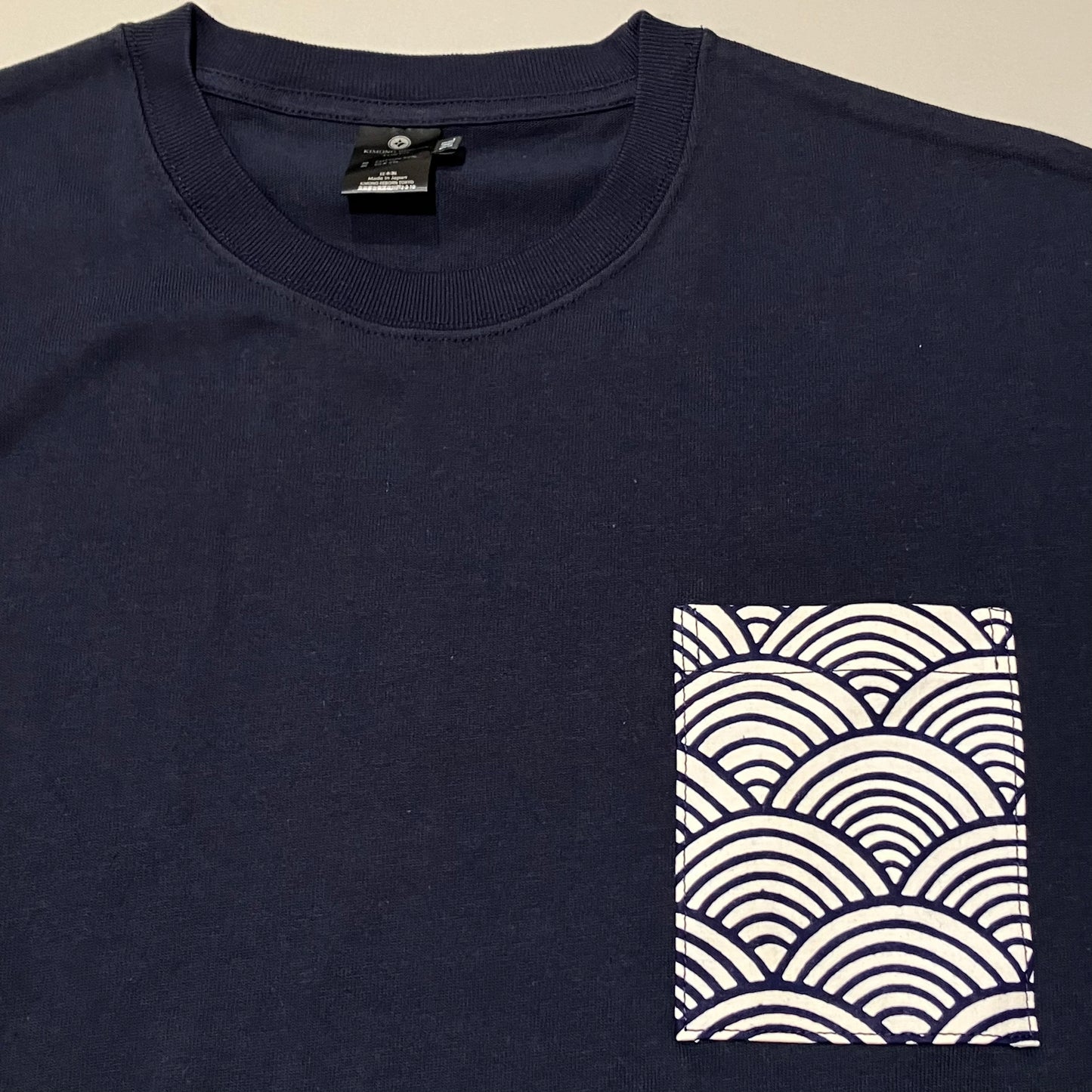 【Size:3XL】Kimono T-shirt, Navy 03