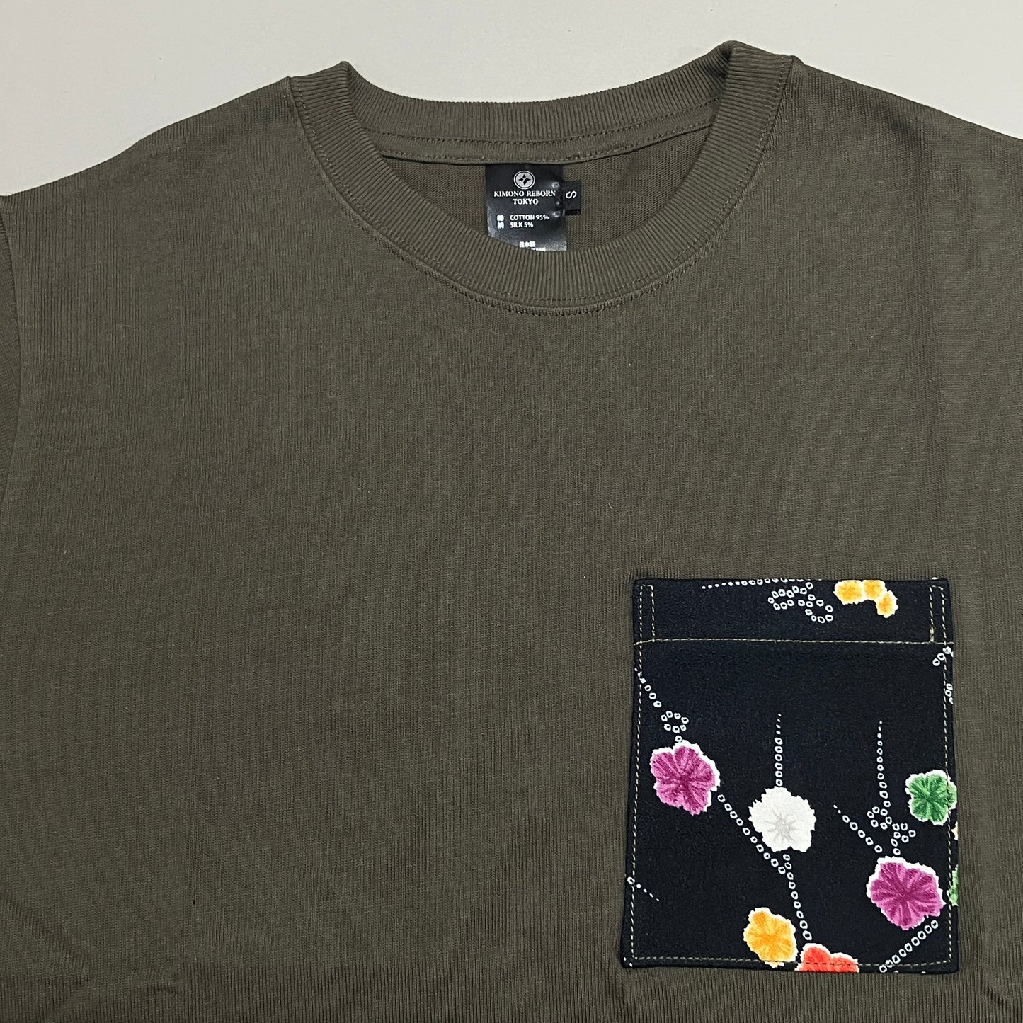 【Size:S】着物Tシャツ Olive 050