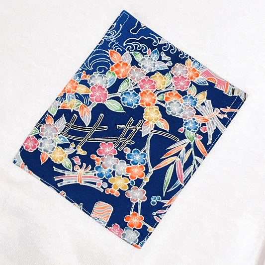 【Size:L】Kimono T-shirt, White 053