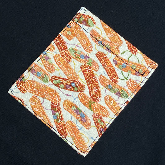 【Size:XXL】Kimono T-shirt, Black 051