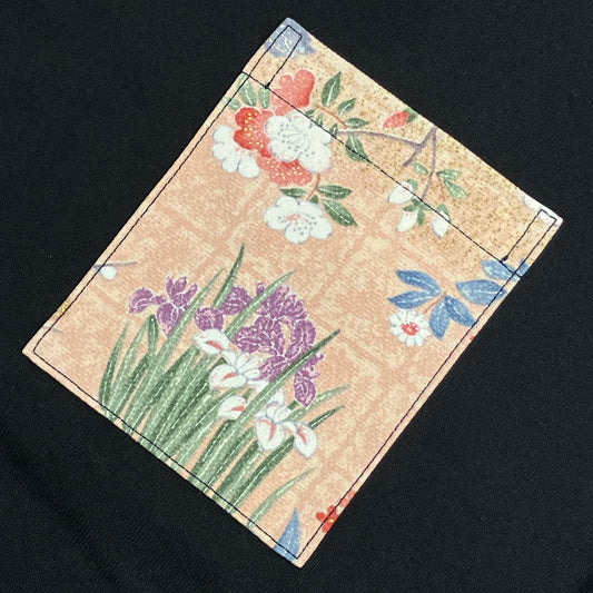 【Size:M】Kimono T-shirt, Black 055