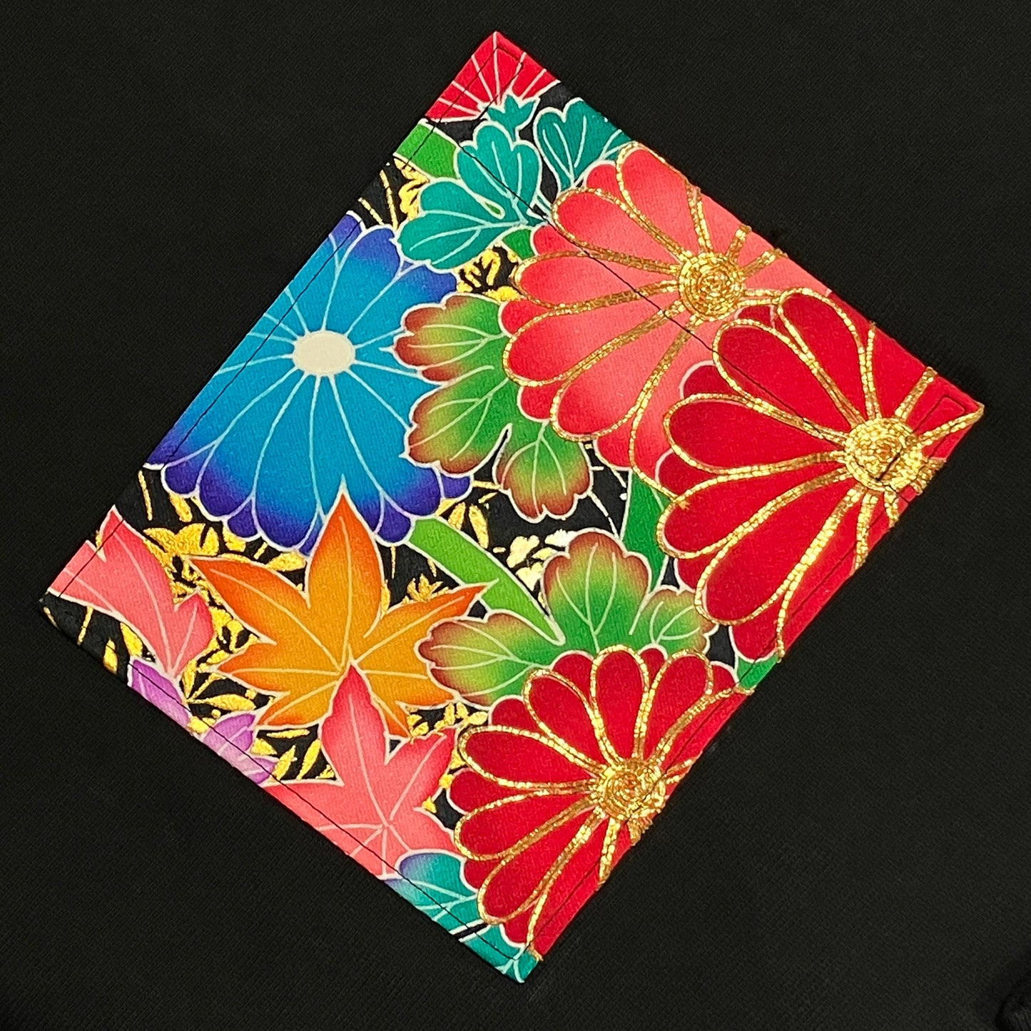 【Size:3XL】Kimono T-shirt, Black 060