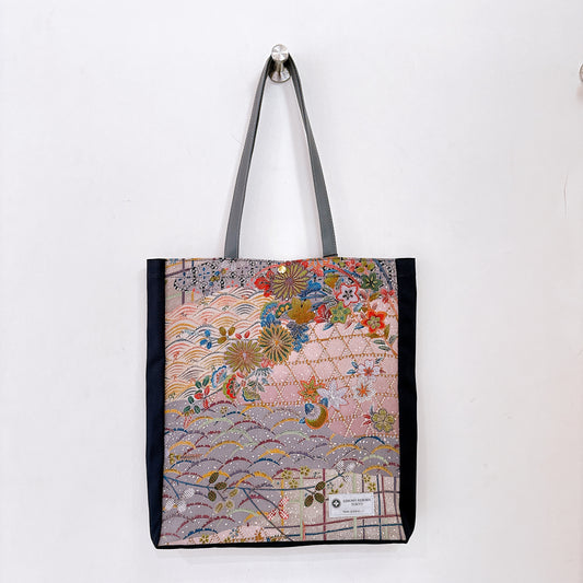 Kimono Tote with depth Navy 06