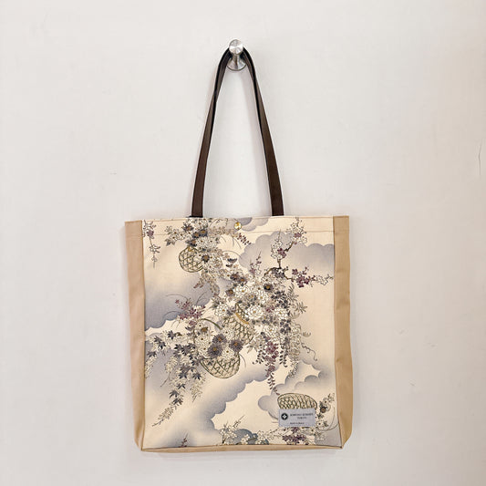 Kimono Tote with depth Beige 05