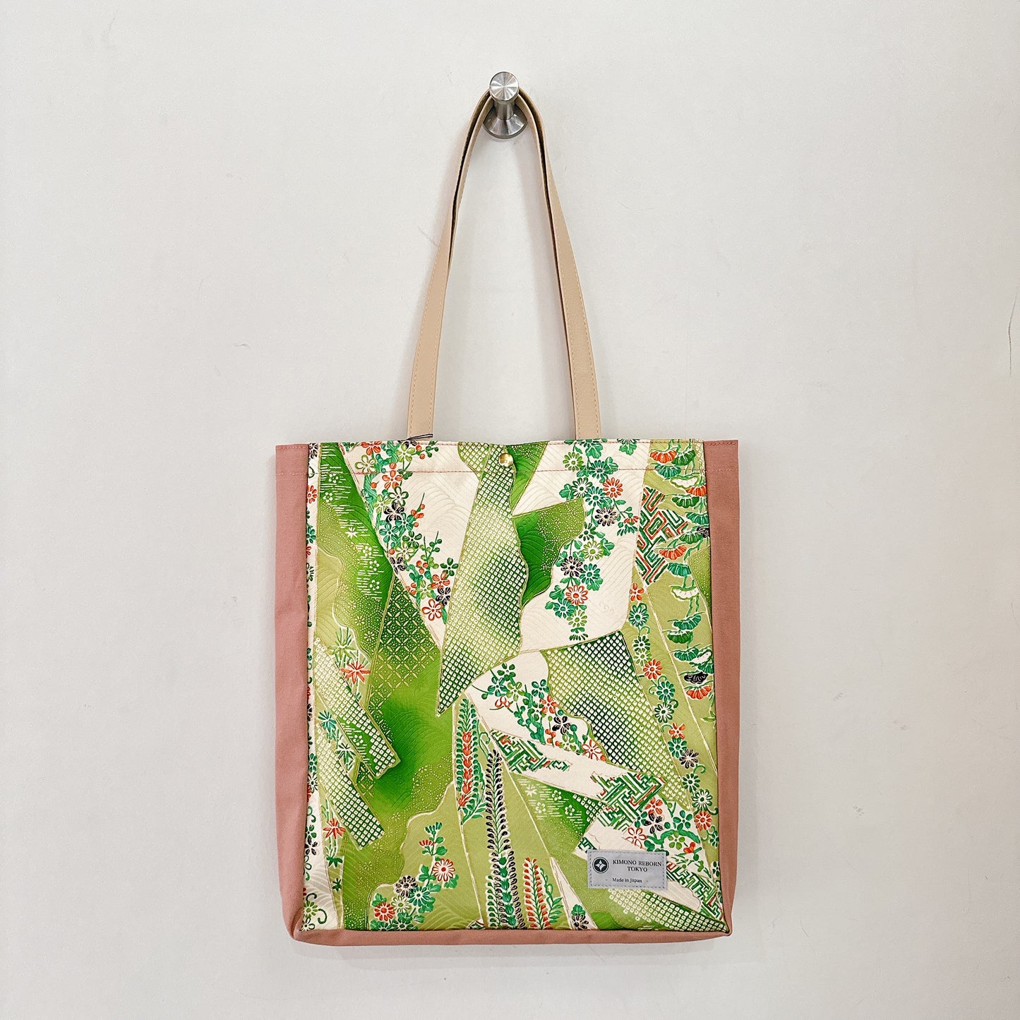 Kimono Tote with depth Pink05