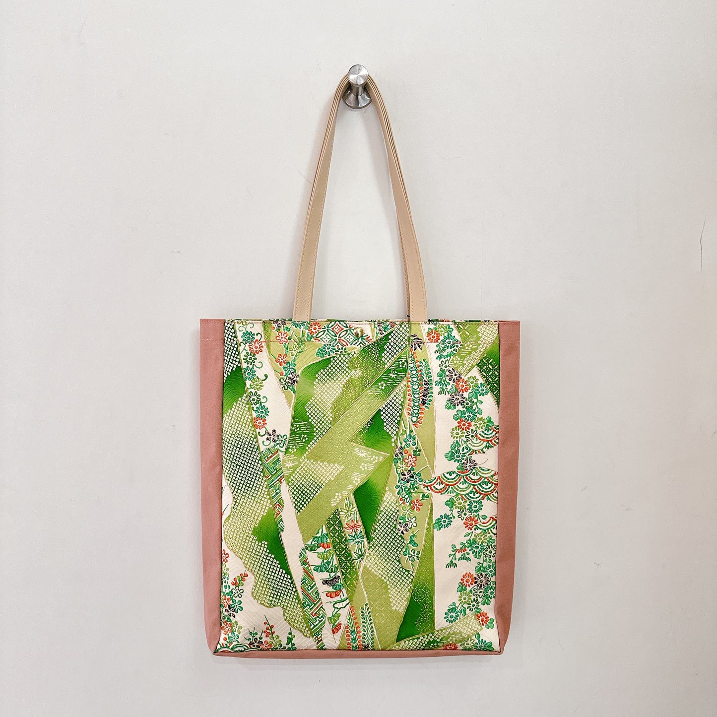 Kimono Tote with depth Pink05