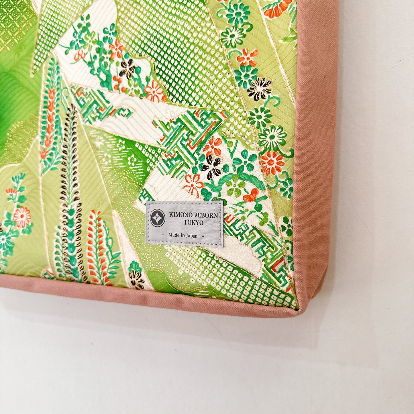 Kimono Tote with depth Pink05