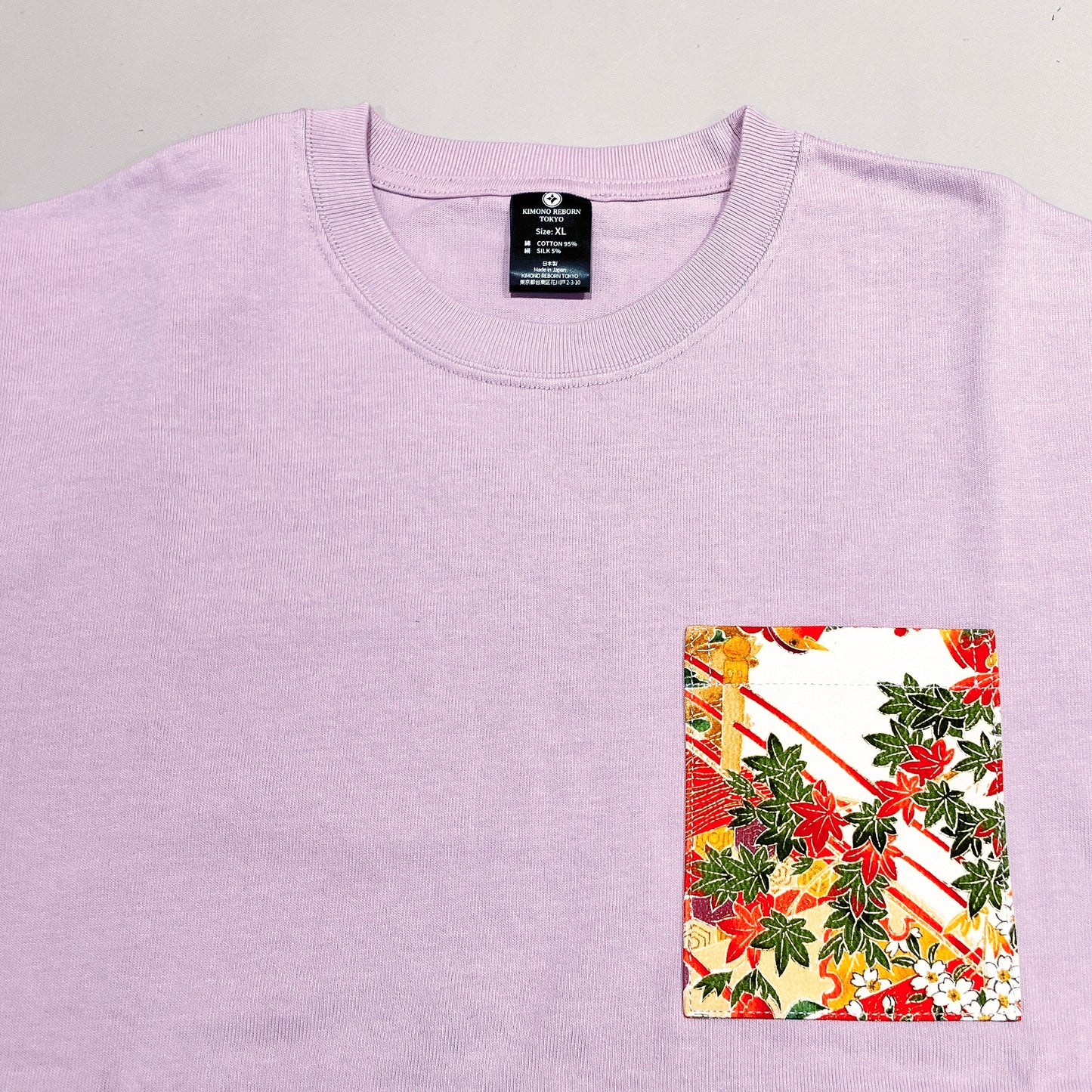 【Size:XL】Kimono T-shirt, Purple 051