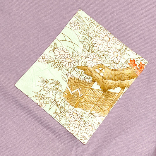 【Size:L】Kimono T-shirt, Purple 055