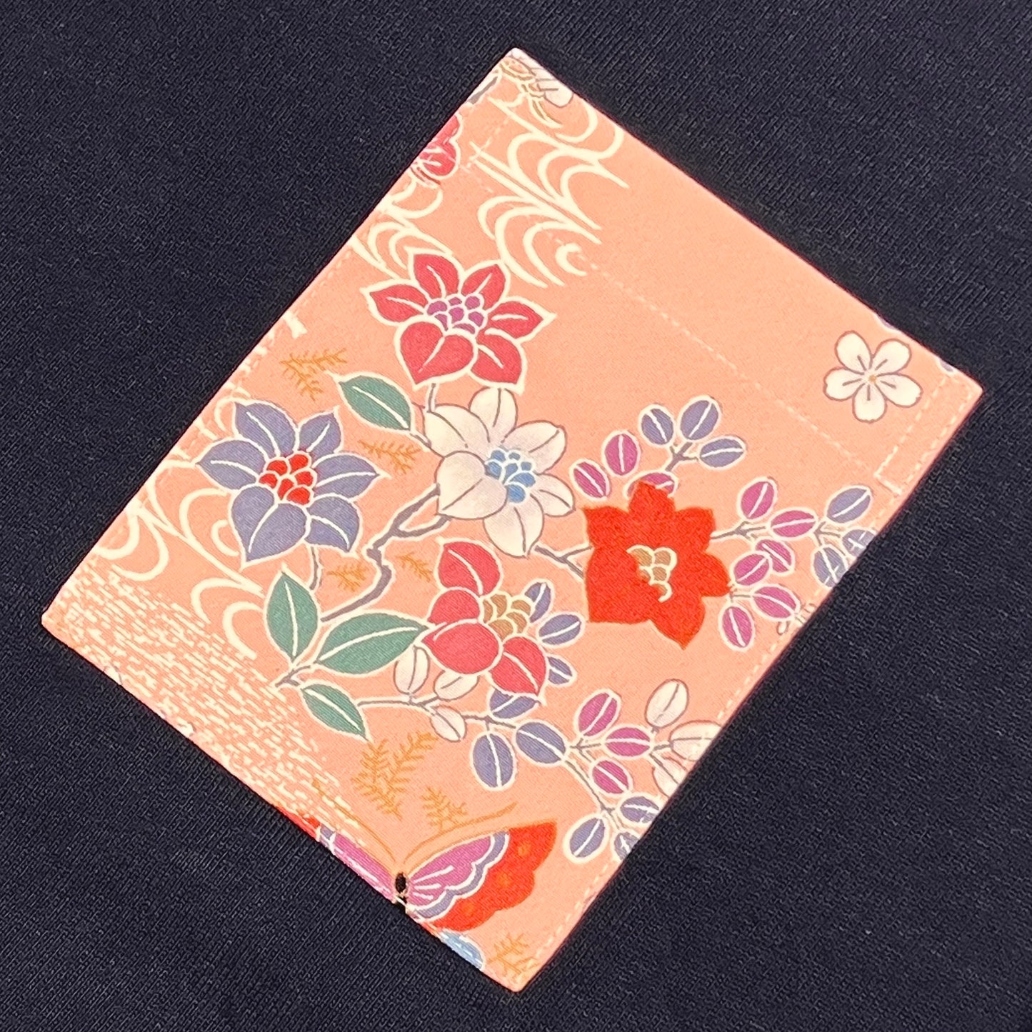 【Size:XL】Kimono T-shirt, Navy 060