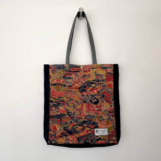 Kimono Tote with depth Navy 10