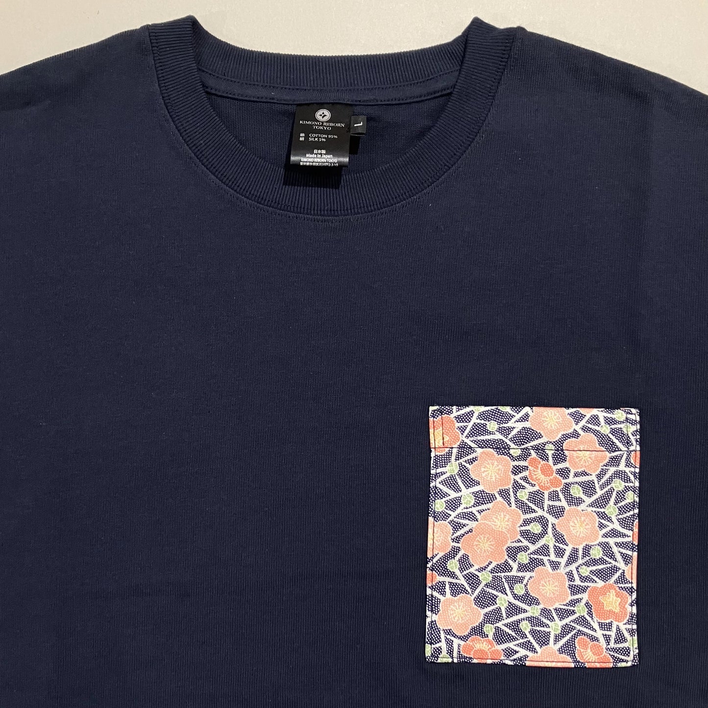 【Size:L】Kimono T-shirt, Navy 30