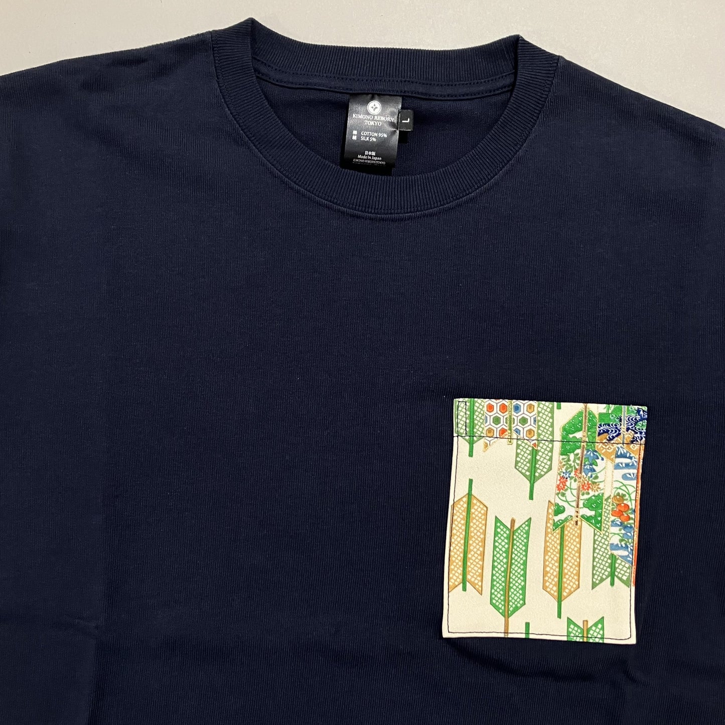 【Size:L】着物Tシャツ Navy 29