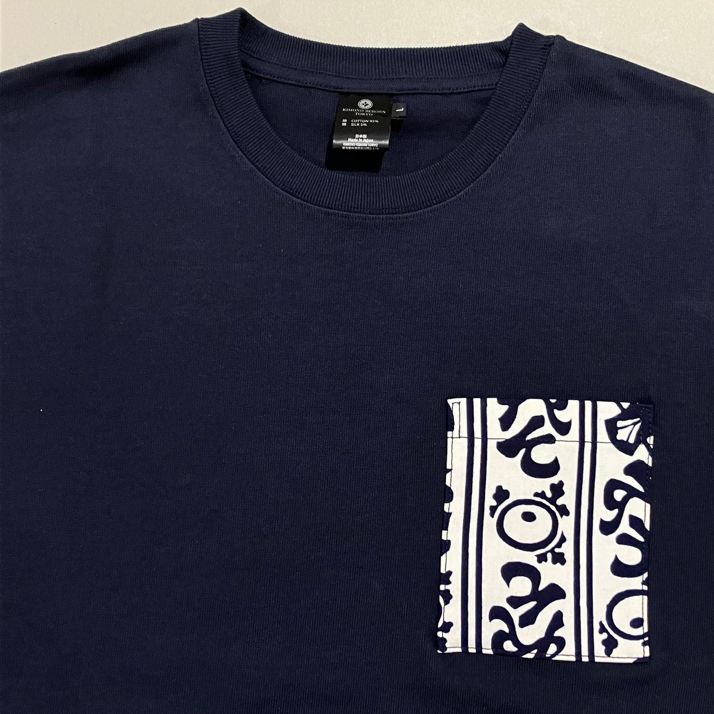 【Size:L】Kimono T-shirt, Navy 33