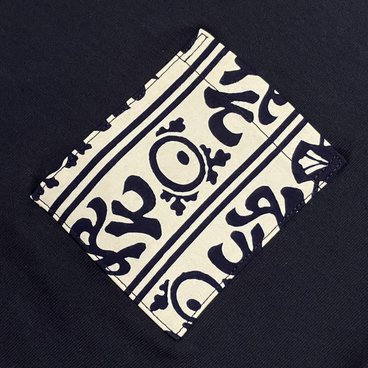 【Size:L】Kimono T-shirt, Navy 33