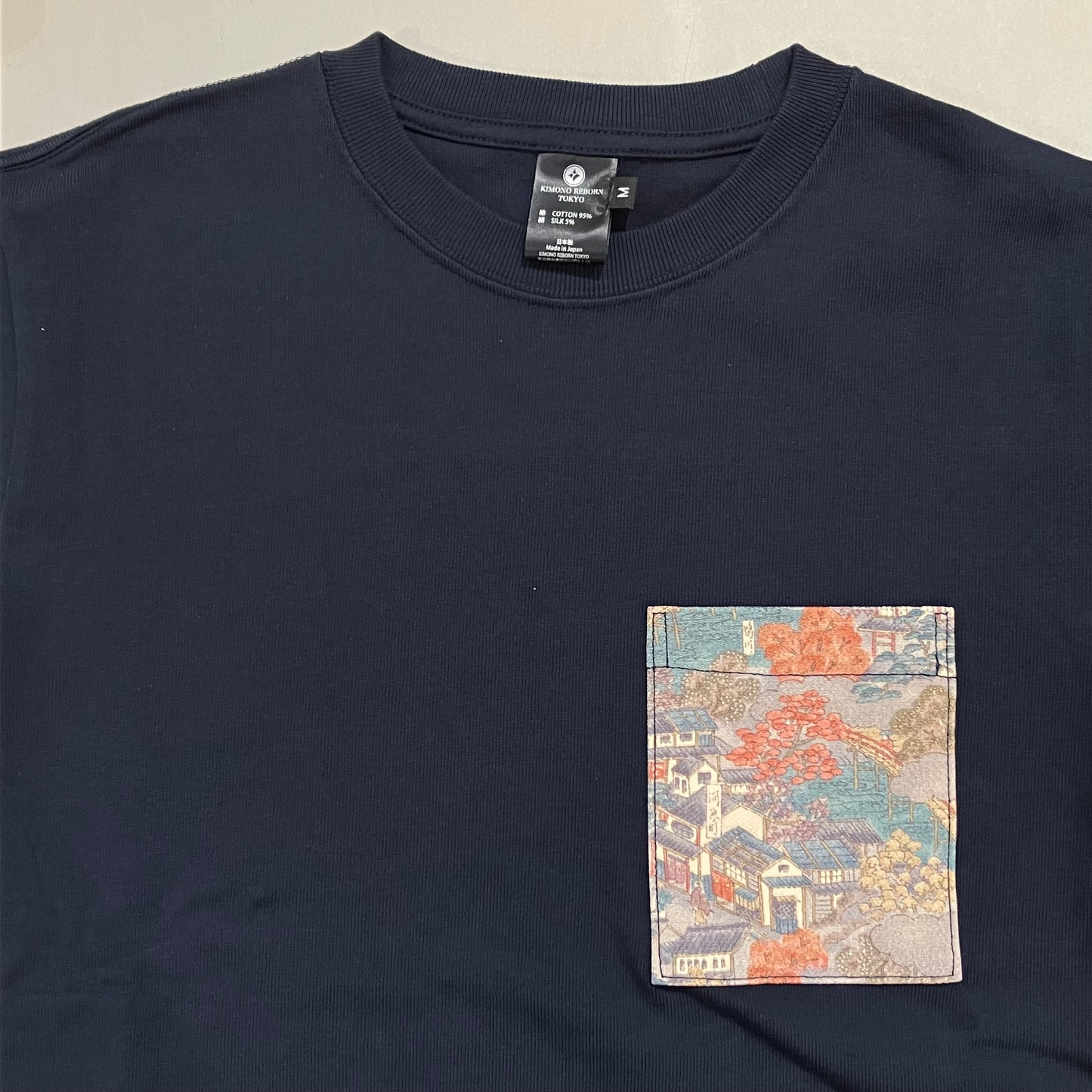 【Size:M】Kimono T-shirt, Navy 28